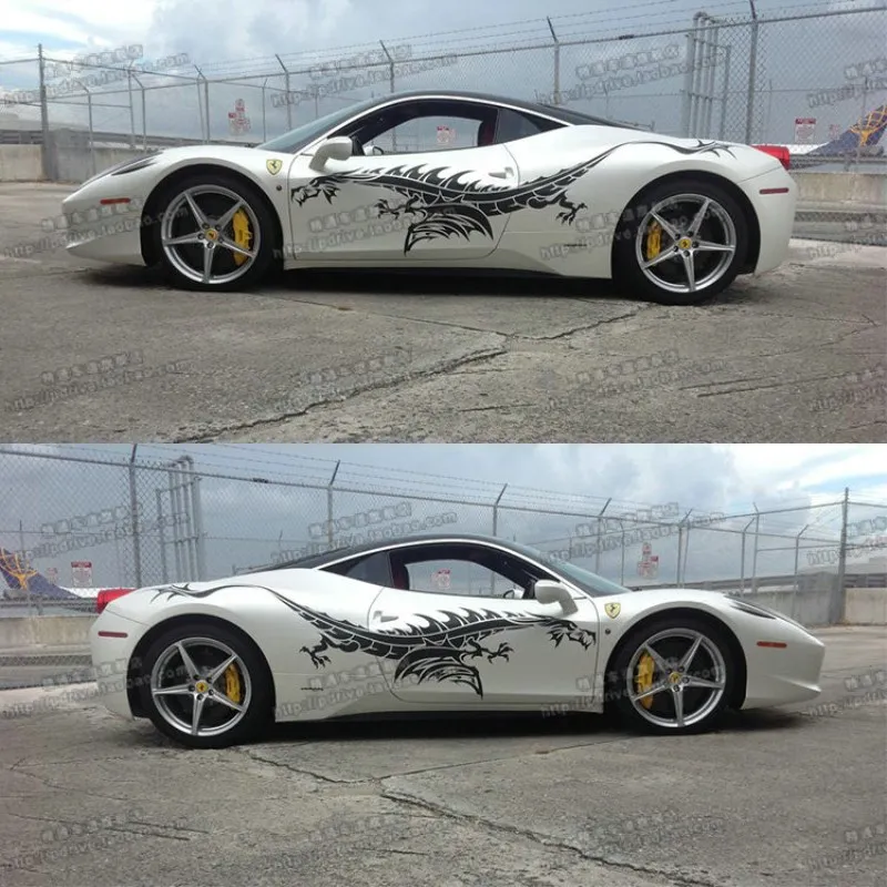 

New Car Sticker Body Side Vinyl Decal Dragon Pattern Film FOR Ferrari 458 599