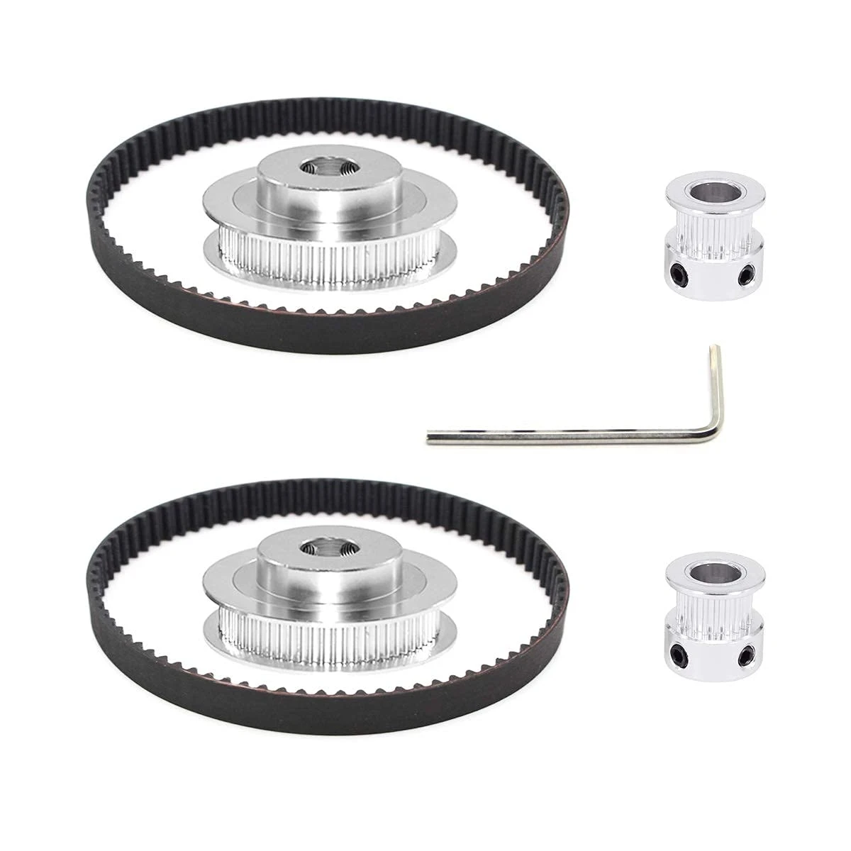 GT2 Timing Belt Pulley 60 Teeth 20 Teeth 8mm 5mm Bore Width 6mm timing belt pulley timing pulley Aluminum Timing Pulley with Width Length 200mm Belt with Wrench