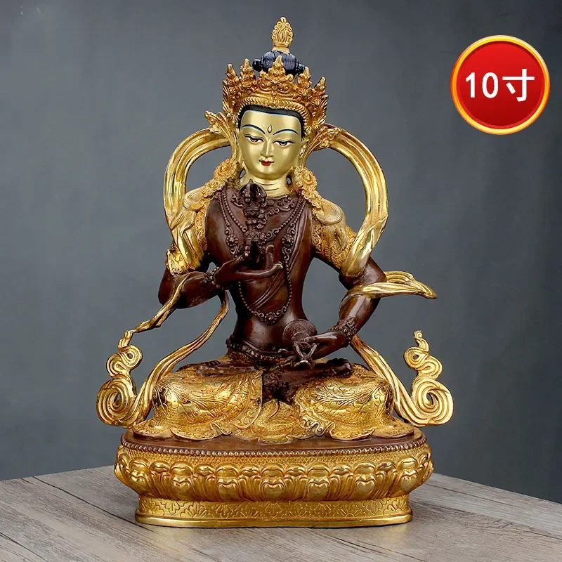 

31CM large Buddhism HOME family hall lobby effective protection Tibetan Nepal Buddha gilding Vajrasattva Buddha brass statue