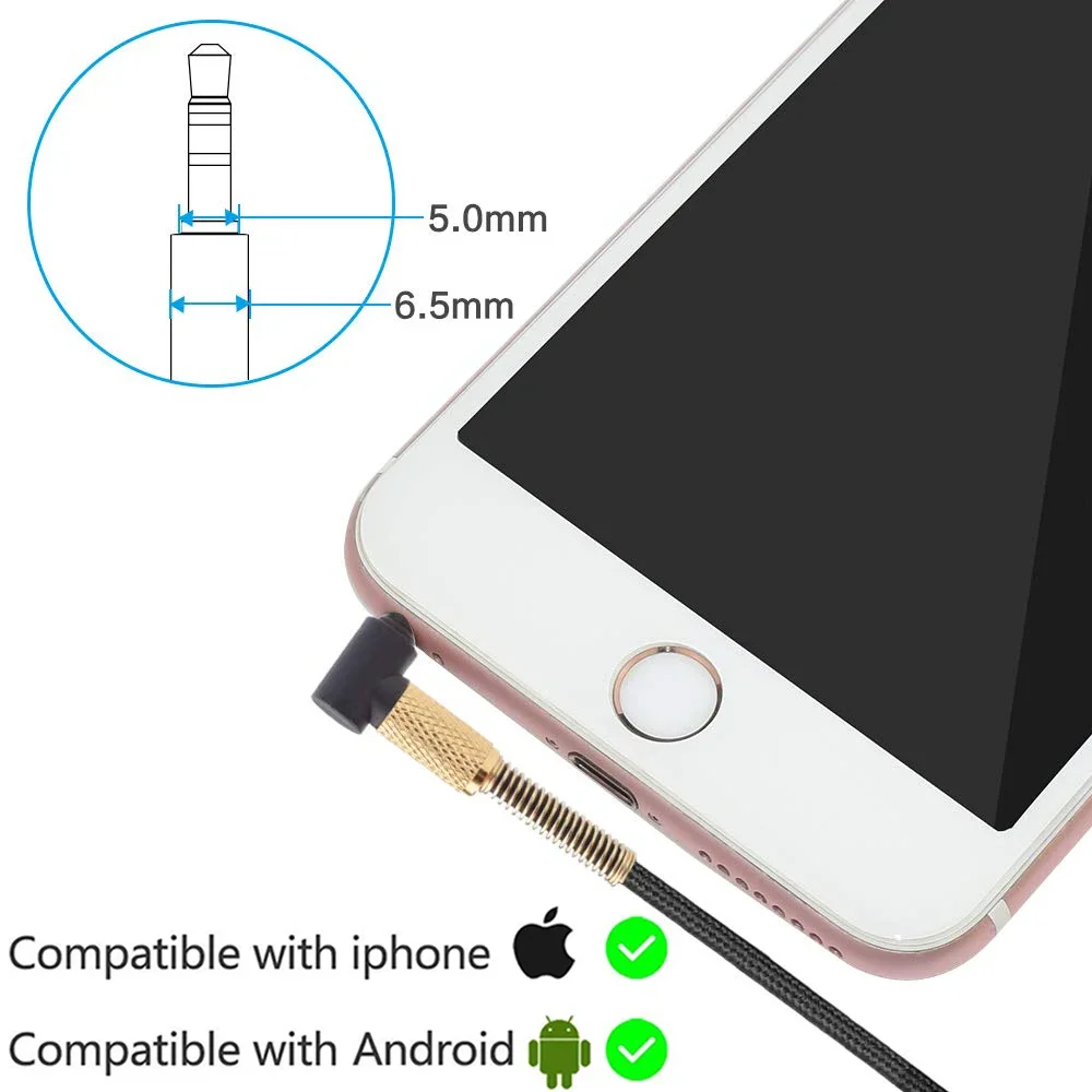 Mini XLR 3-Pin Replacement Braided OFC Cable Extension Cord For iSK HP-980 HD-9999 Headphones