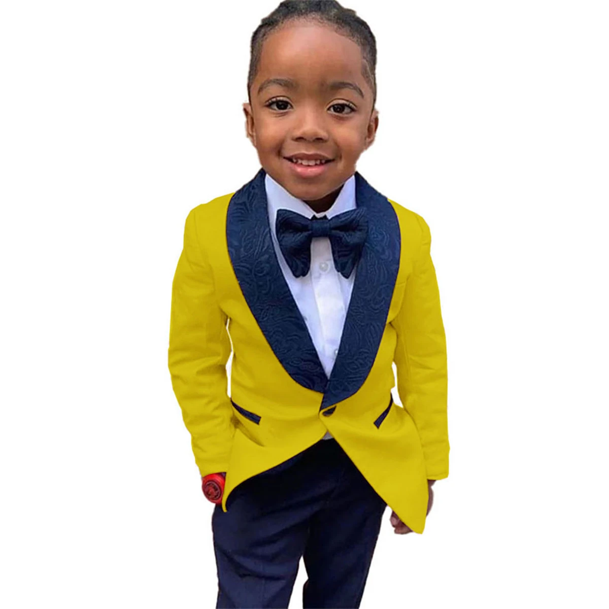 Стильный костюм для мальчиков с пейсли-воротником