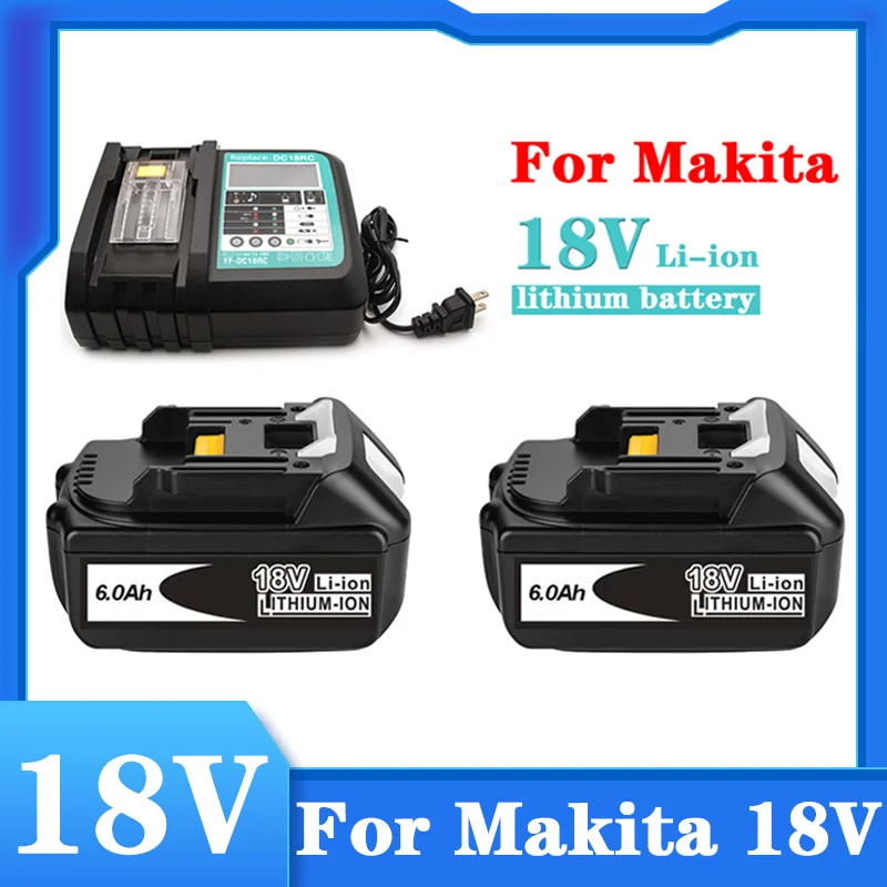 

For makita 18v Battery BL1830 BL1850B BL1840 BL1850 BL1860 18v Replacement Power Tool Batteries screwdriver battery & charger.