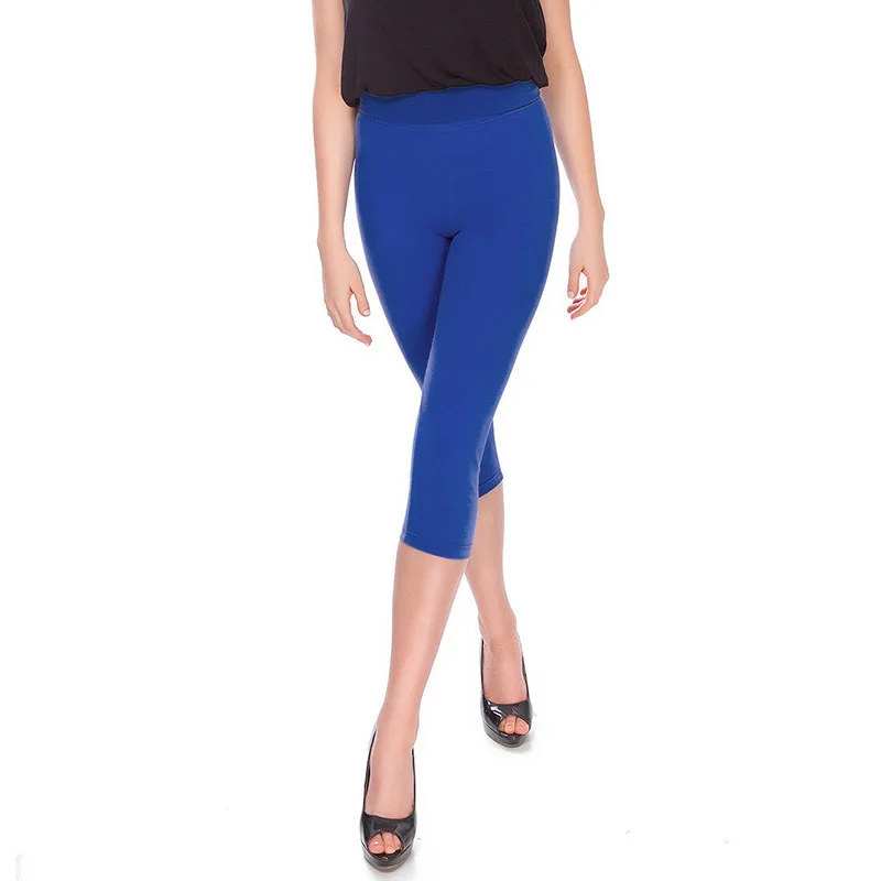 sheer Ice Silk Seamless Leggings Super Elastic Candy Color Thin Soft Sports Skinny Slim Fit Cropped Trousers Leggings For Women