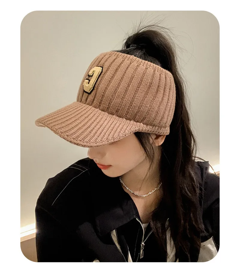 Căciulă de schi casual pentru femei, cu litere C solide, sport, unisex, iarnă caldă, vizor, pălării de agrement, șapcă gorros_voghion.com