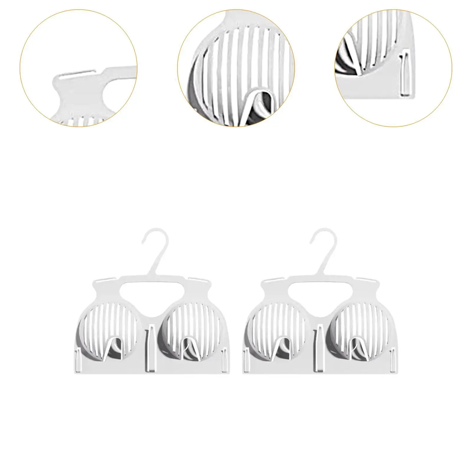 2 Pieces Bra Display Hangers Underwear Drying Rack Portable Hollowout Mannequin Bar Holder Clothes Display Stand for Closet 5