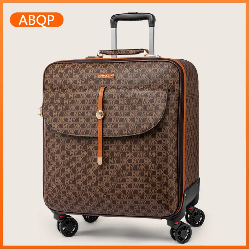 

18-inch carry-on luggage set PVC durable and thickened boarding case small short-distance travel suitcase maleta de maquillaje
