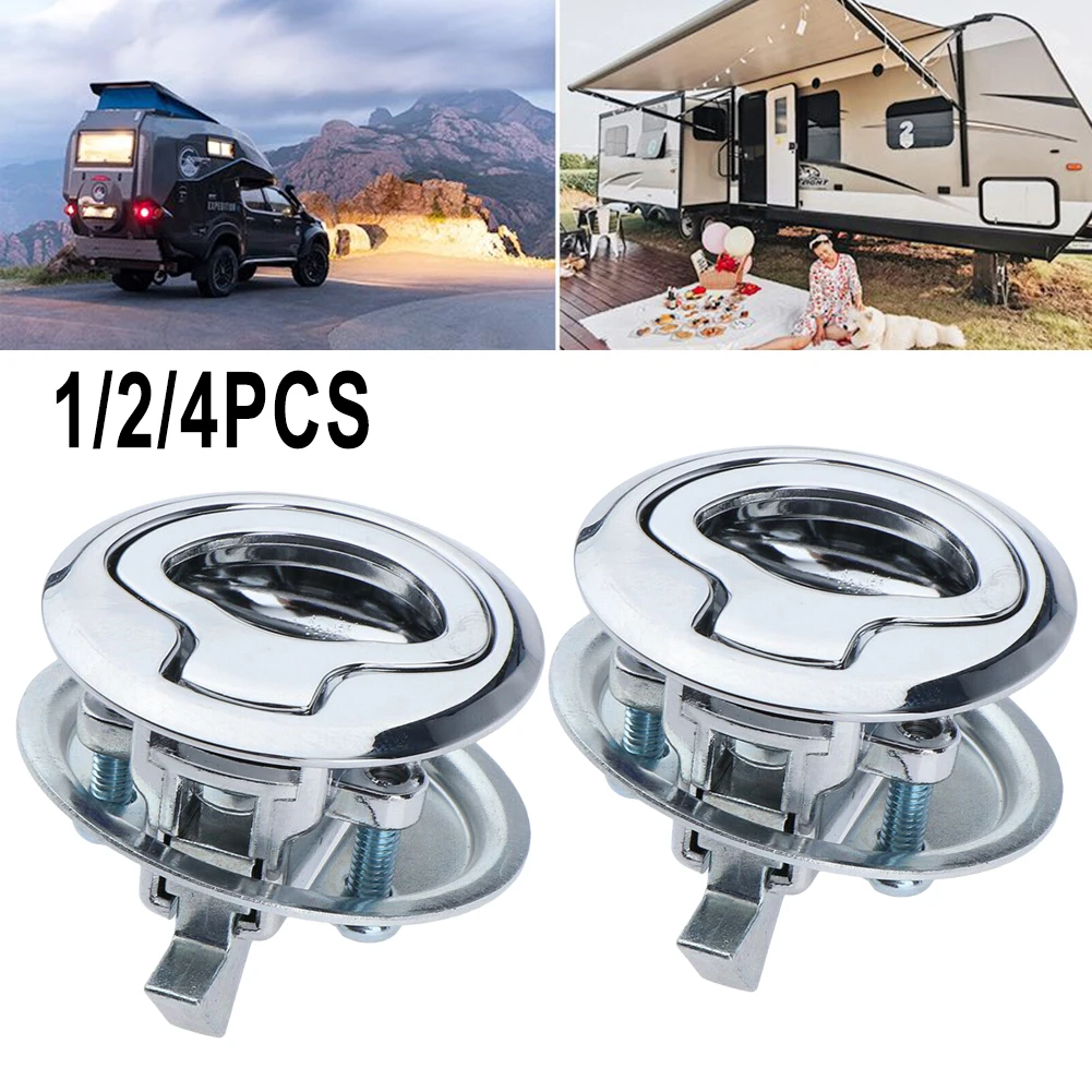 Marine Hatch Locking Locker Boat Embedded Flush Pull Hatch Slam Latch Stainless Steel Latch Latch 2Pcs 316 Stainless Steel 45 Mm