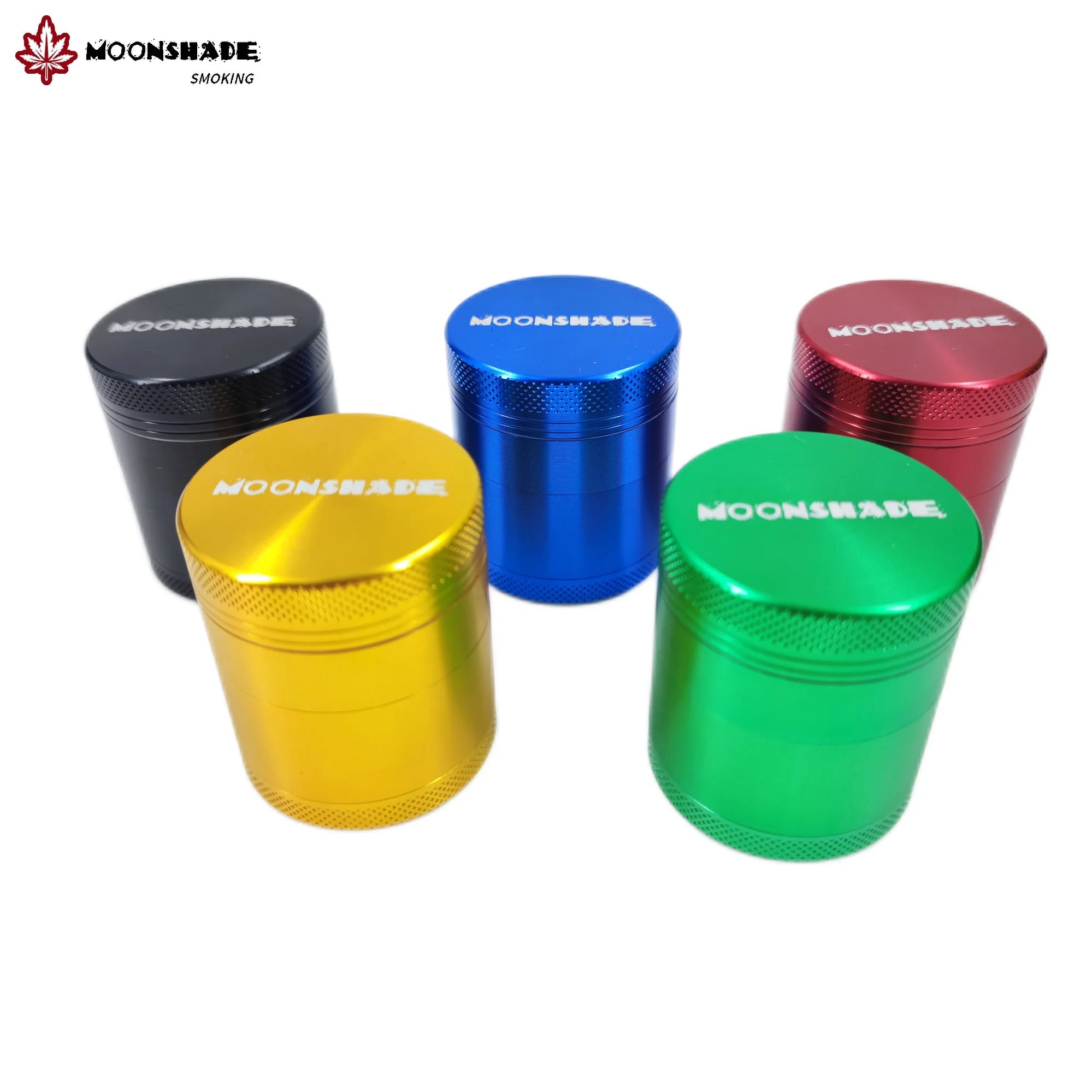 

MOONSHADE High Quality 40mm Metal Tobacco Grinder 4-Layer Manual Herb Spice Miller Crusher Aluminum Alloy Smoke Accessories