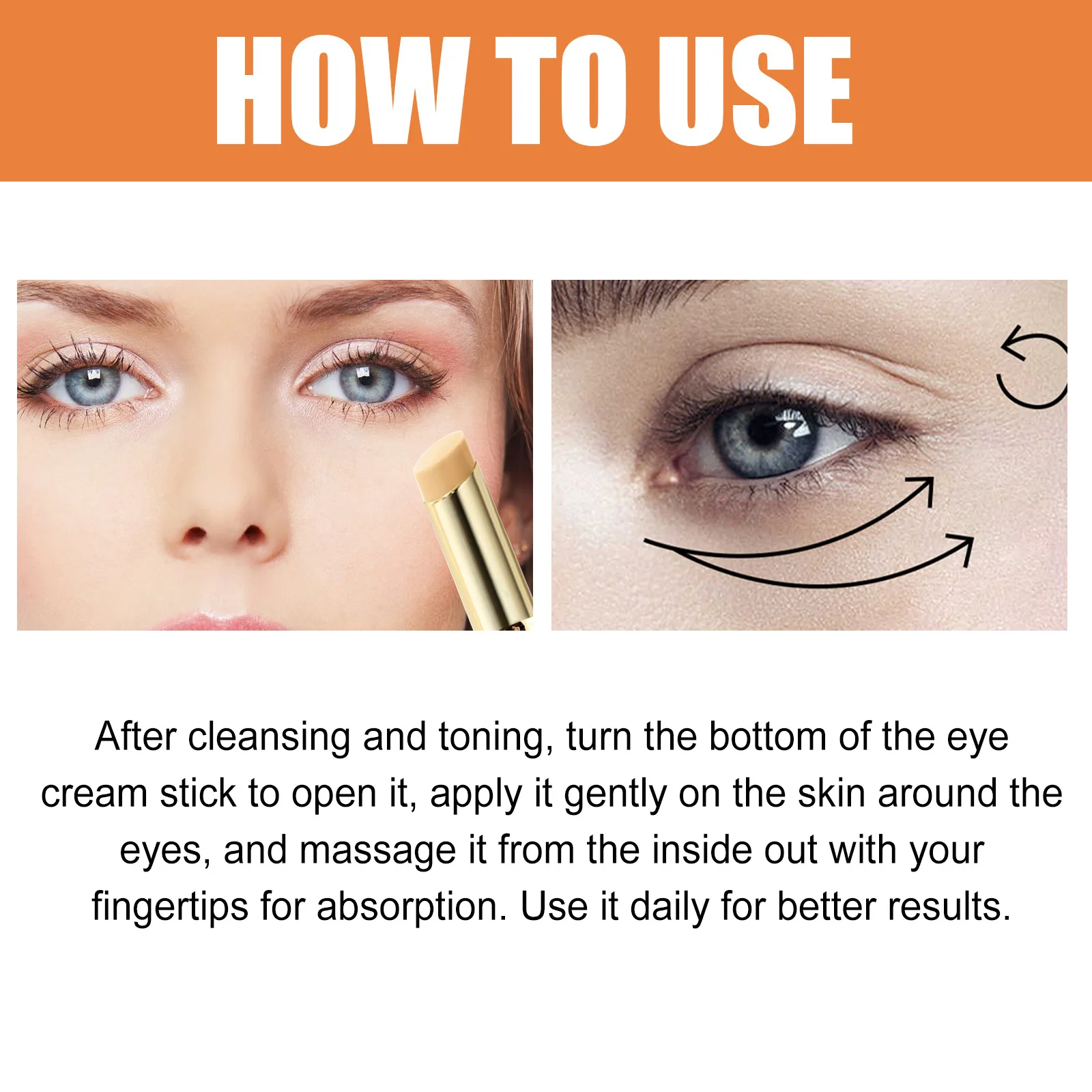 Vitamin C Eye Balm Anti Wrinkle Moisturizing Balm Eye Bag Removal Dark Circles Reduce Fine Lines Smoothing Cream for Women