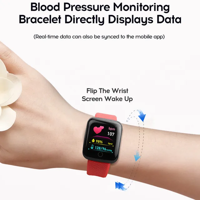 116plus Smart Watch Color Screen Step Counting Multi Sport Mode Message Reminder Photography Music Remote Control Smart Band D20 3