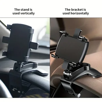 Supporto per telefono da auto con angolo regolabile: gira e fissa il telefono per un facile accesso