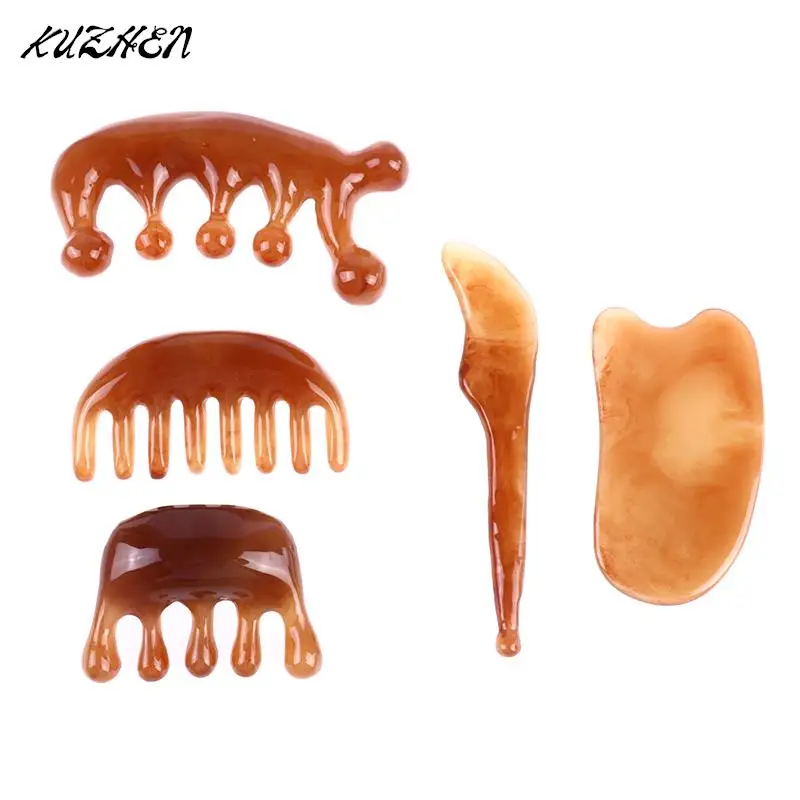 

Resin Scraping Plate Gua Sha Board SPA Massage Chinese Traditional Body Massager Acupuncture Scraper Massage Comb