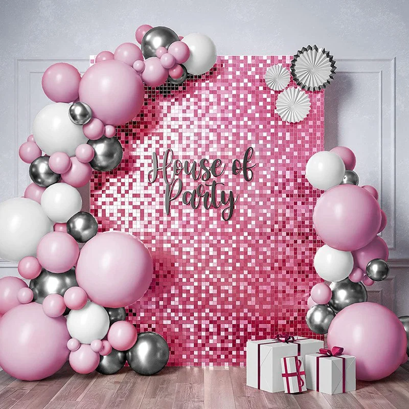 Birthday Backdrop Party Backdrop Curtain Party Decoration Party Supplies 2m Party Background Curtain Sequin Backdrop Birthday Wedding Decor Baby Shower Sequin Wall Glitter Backdrop Foil Curtain Garland