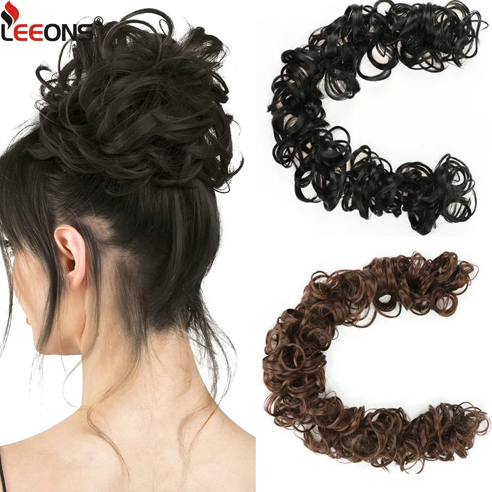 

Messy Bun Hair Piece Long Tousled Updo Fluffy Hair Ponytail Bun Extensions Wrap Around Diy Scrunchie Curly Hairpiece Hair Band