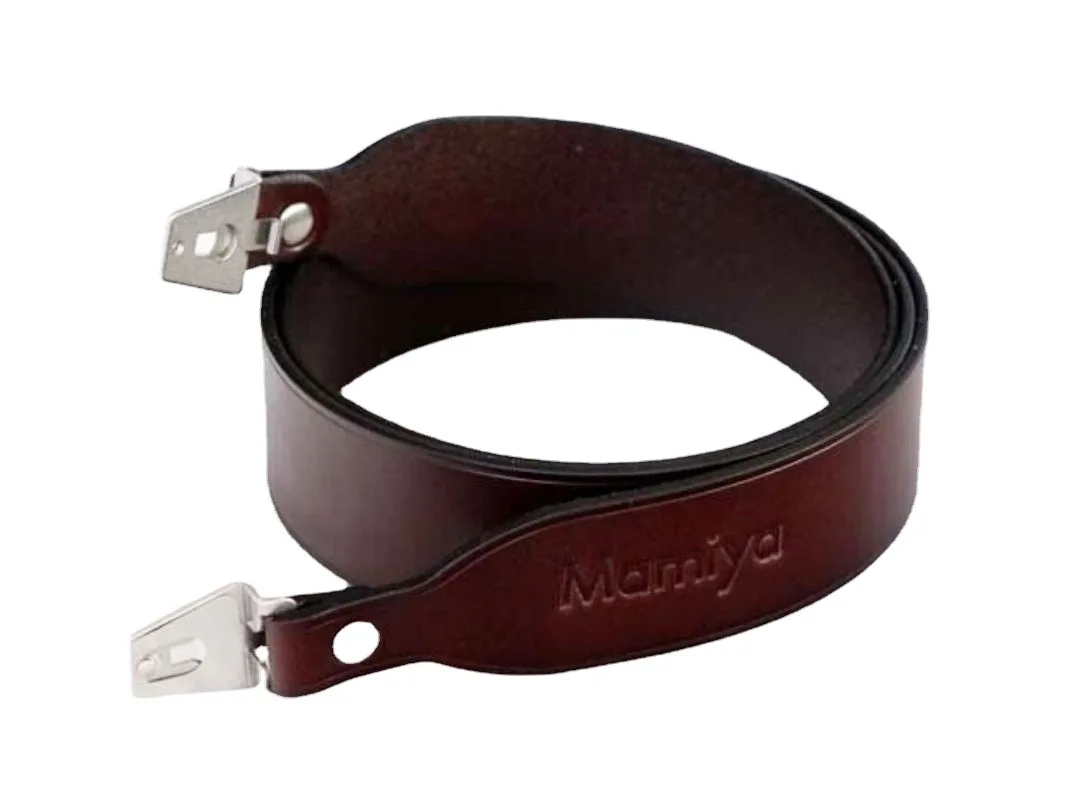 Tracolla In Vera Pelle Con Tracolla Per Fotocamera Mamiya Rb67 Rz67 35Mm Marrone