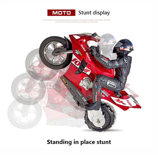 2.4G RC Motorcycle with LED Light Self-Balancing High Speed Remote Control Racing Cars Stunt Motorbike Race Drift Motorcycle Toy 3