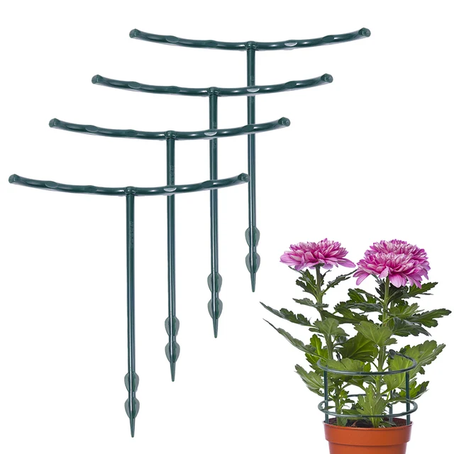 6/2 db Kerti Növényi Tartó Ketrec Plie Műanyag Virágállvány Félkör Üvegházhatású Gyümölcsös Rögzítő Rúd Kert Bonsai Szerszámok - Image 3