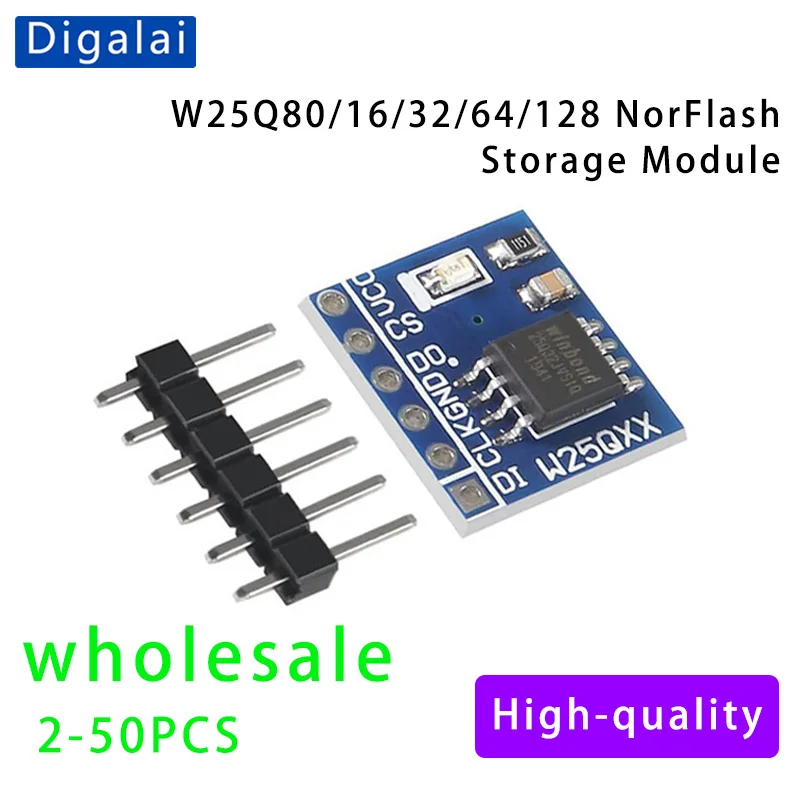 100% neue original 2PCS W25Q32 W25Q64 W25Q128 FLASH speicher modul SPI interface adapter bord BV FV