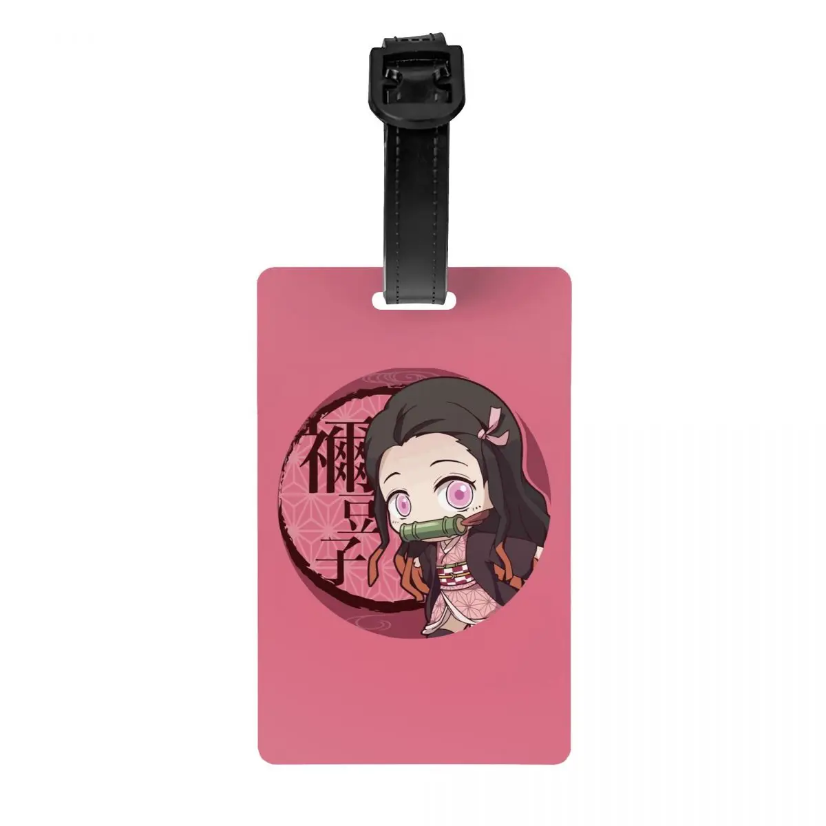 

Custom Kimetsu No Yaiba Nezuko Luggage Tag With Name Card Demon Slayer Anime Privacy Cover ID Label for Travel Bag Suitcase