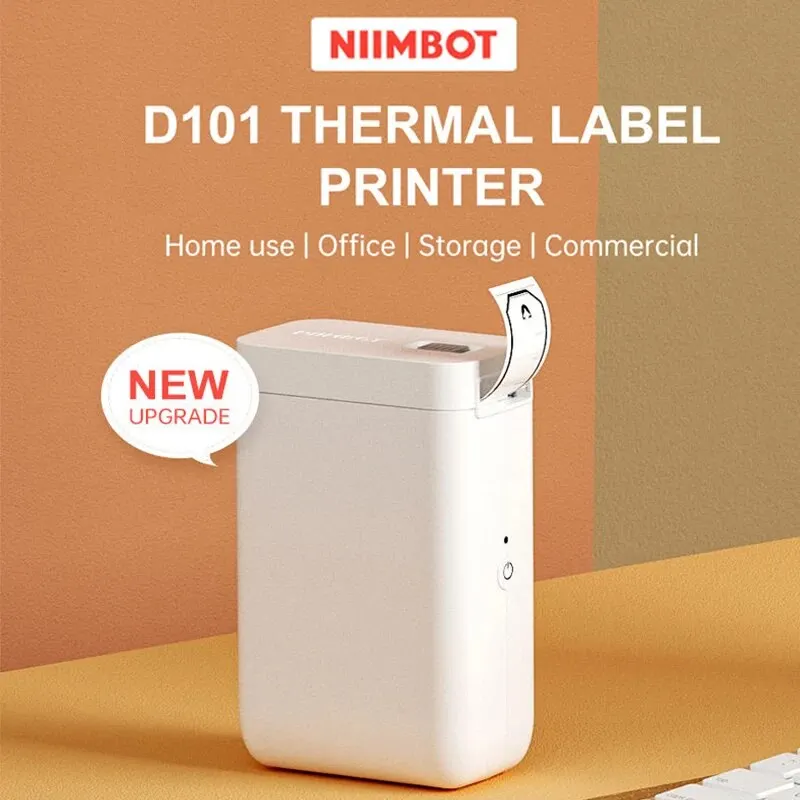 NiiMbot D101 휴대용 포켓 라벨 메이커 미니 무선 잉크리스 라벨 프린터 휴대폰용 태블릿 사무용 가정용 정리 D11 플러스