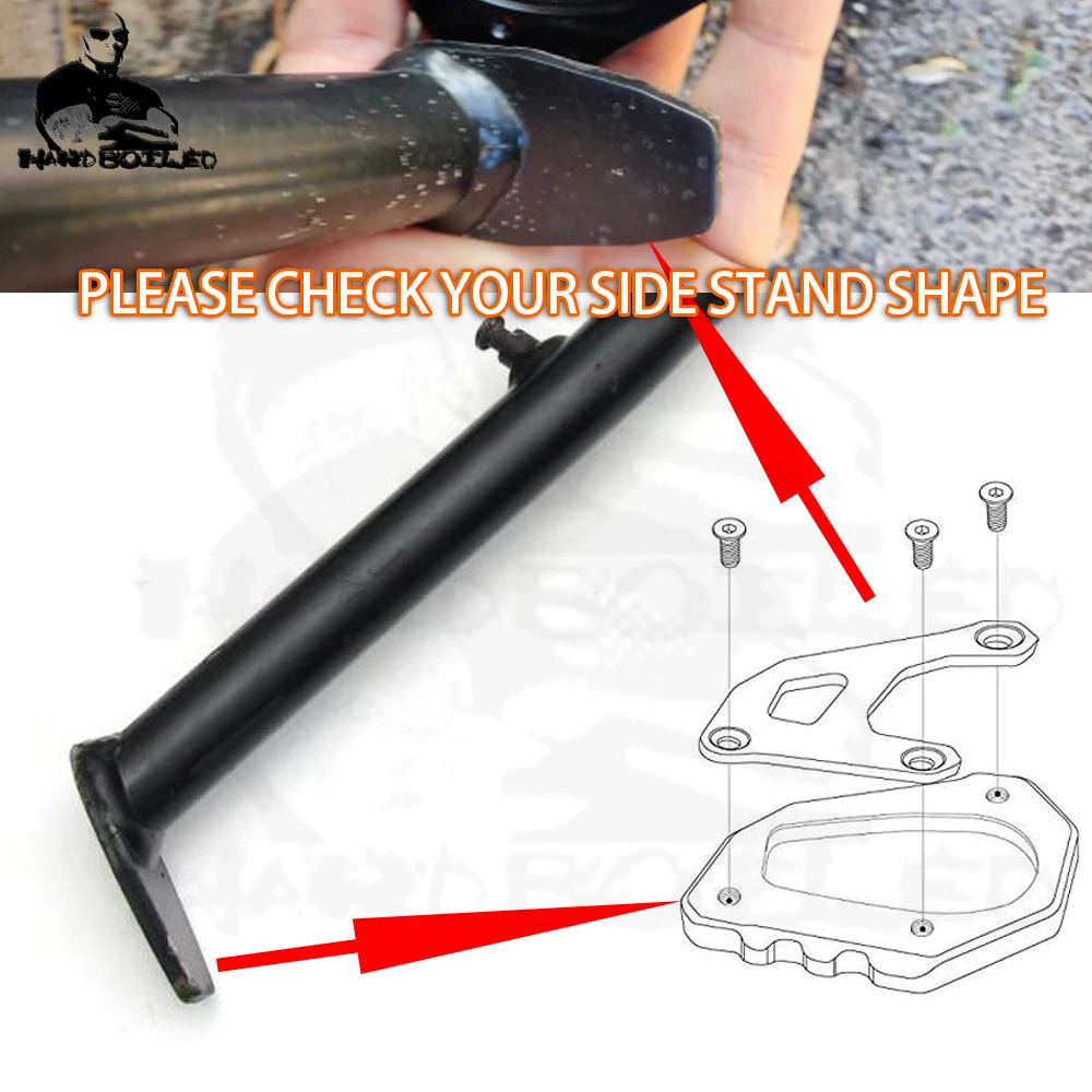 1050 1090 1190 1290 Adv. kickstand foot side stand extension pad support plate for KTM 1050/1090/1190/1290 super adventure s/t/r motorcycle kickstand extender motorcycle kickstand pad