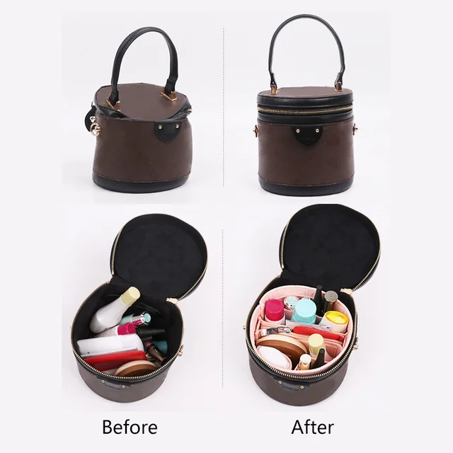 EverToner Fits For LV BELLA Bucket Bag Felt Cloth Insert Bag Organizer  Makeup Handbag Travel Inner Purse Cosmetic Bags Liner - AliExpress