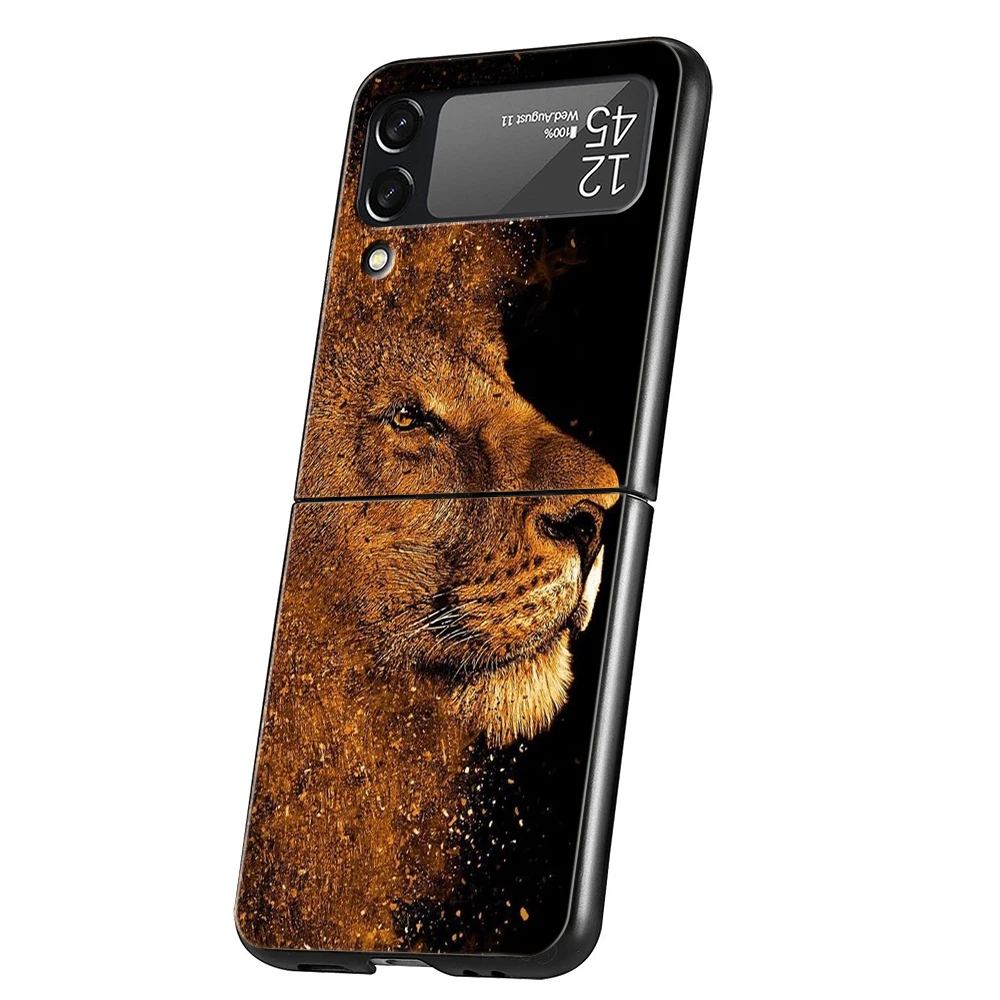 Lion Design Transparent Shockproof Foldable Phone Case