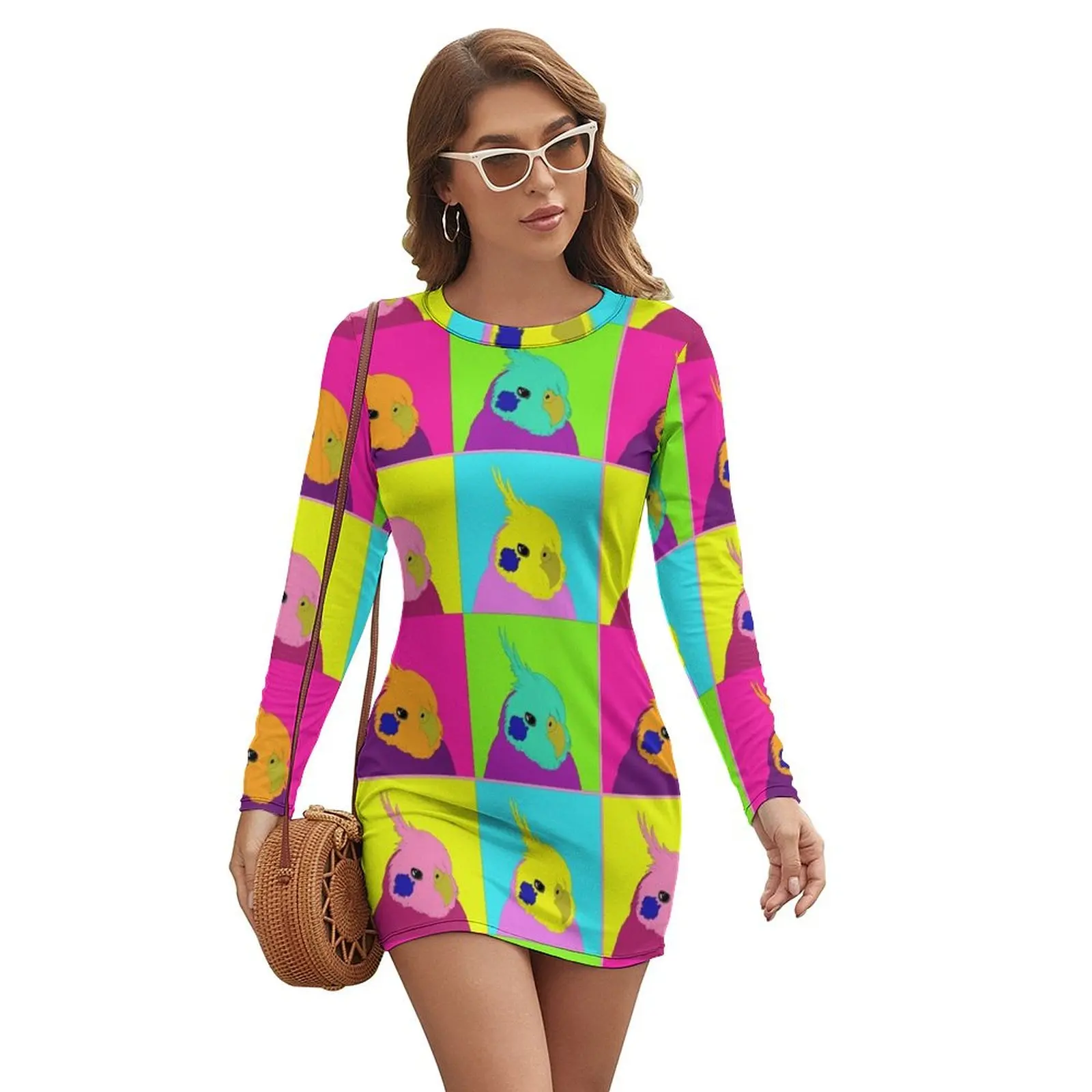 

Pop Art Cockatiel Long-sleeved Dress dress for women summer Dress woman