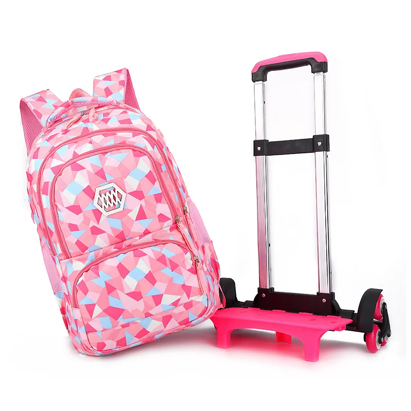 kids Travel luggage Rolling Bags School Trolley bag Backpack On wheels Girls Trolley School backpacks wheeled bags for girls sac