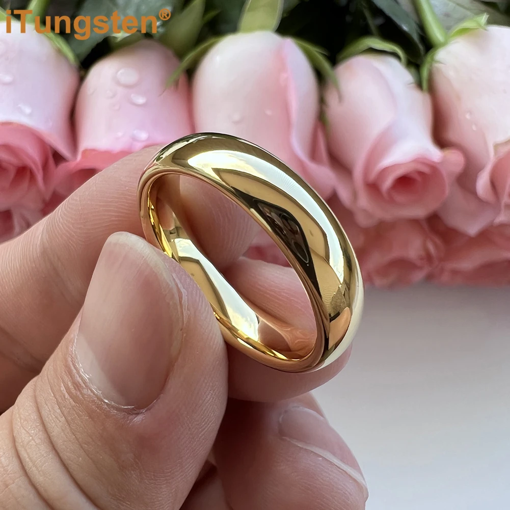iTungsten 4/5/6/7/8/10mm Tungsten Carbide Ring Men Women Couple Wedding Band I Love You Engraved Comfort Fit 3
