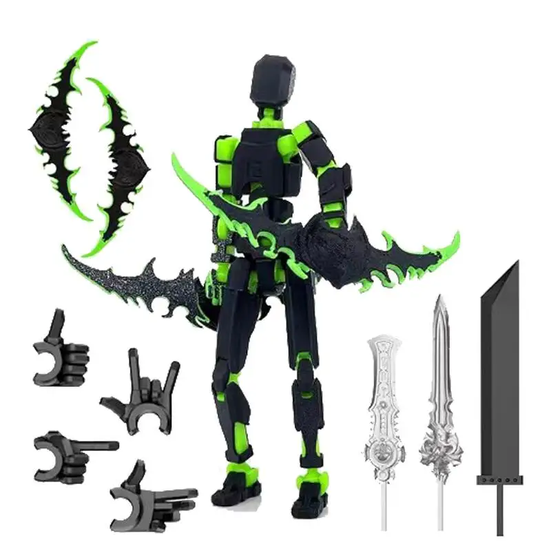 

3D Printed Movable Figure Removable Doll Robot Toys Desk Decor Collectible Figures Stress Toys Multi-Jointed Movable Boy Toys