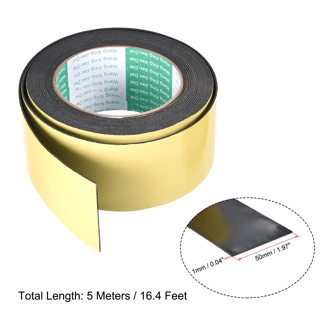 Adhesive Seal Strip 1-5mm Thick EVA Foam Sponge Rubber Single Sided Soundproof Anti-collision Window Door