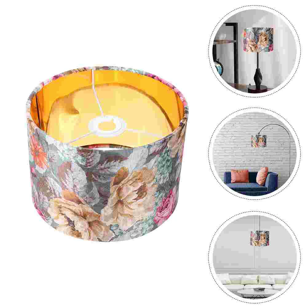 

Chandelier Shade Light Decor Lampshade Home Decorative Pendant Cloth Craft House Decorations for Flower Pattern Floor