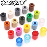 Marumine 1x1 Round Cylinder Bricks 100PCS Technology Changeover Catch Parts 3062 30068 Assemble Particles Building Blocks Toys 1