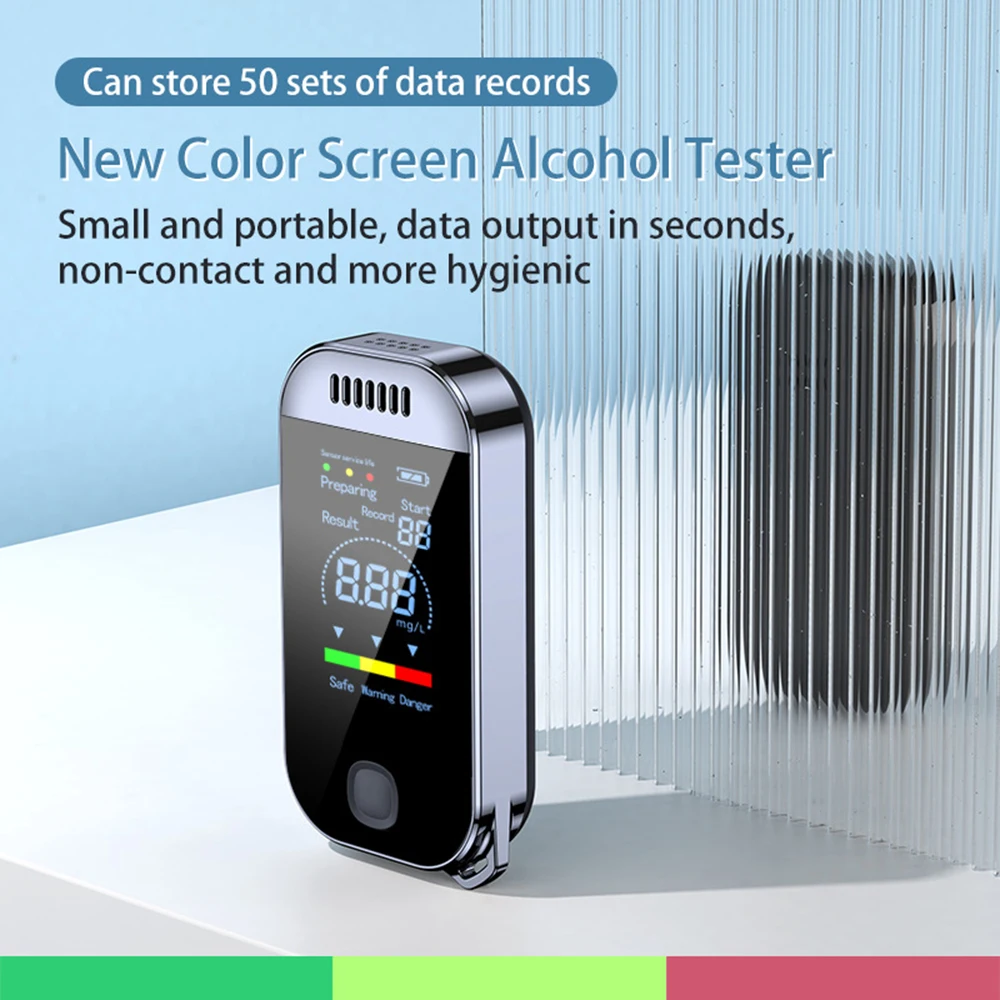 Alcohol tester breath alcohol tester Portable Digital Breath Alcohol Tester Professional Breathalyzer LCD Display USB Rechargeable Electronic Alcohol Tester