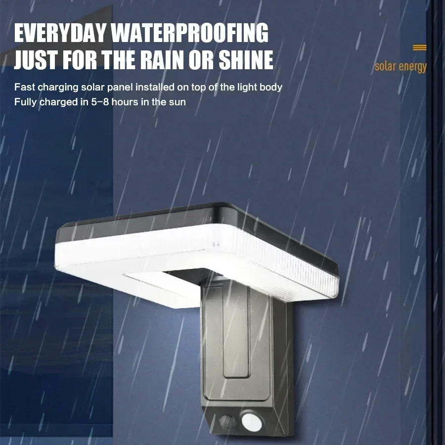 Foldable LED 120° Solar Light Outdoor Wall Lamp Waterproof Spotlights Lamp Motion Sensor Solar 3 Modes Street Light Garden Decor 5