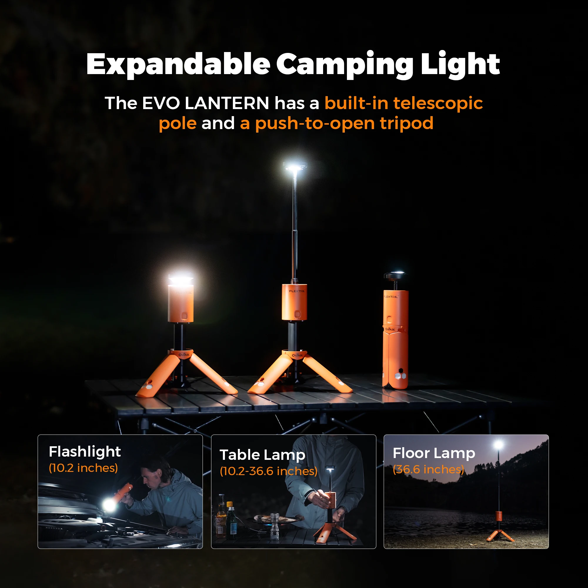 FLEXTAIL EVO LANTERN - FLEXTAIL x OUTASK Telescopic Magnetic