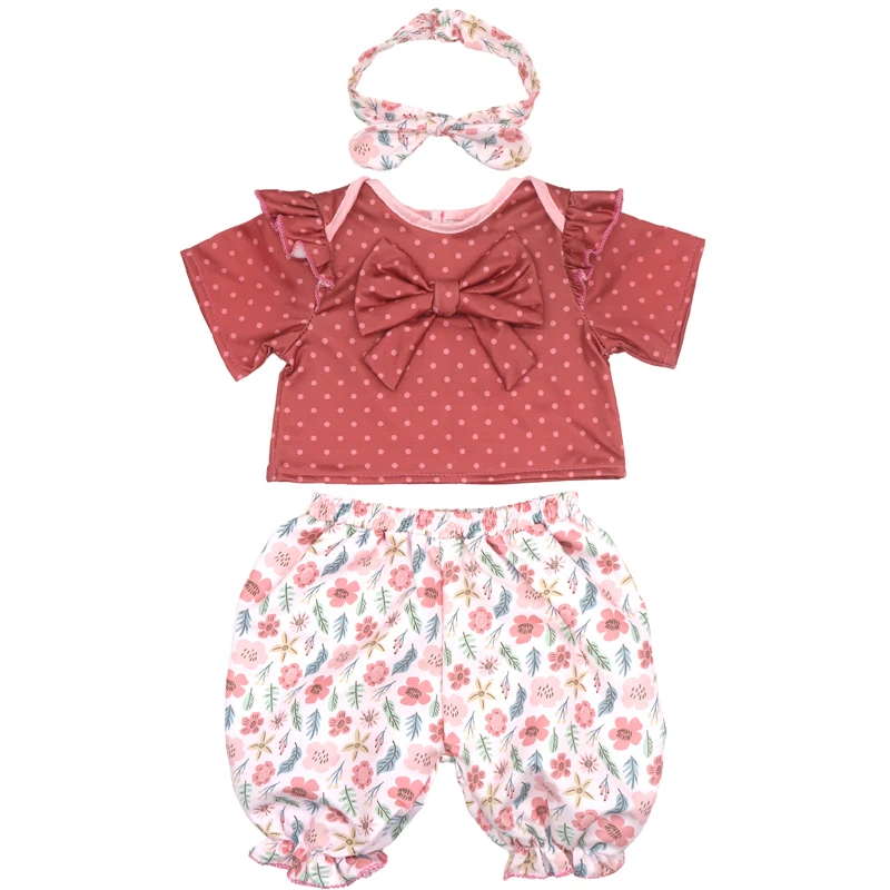 55cm Baby Doll Clothes Jumpsuit  22" Reborn Dolls Lace Dress Hat Children Gift Toys Outfit