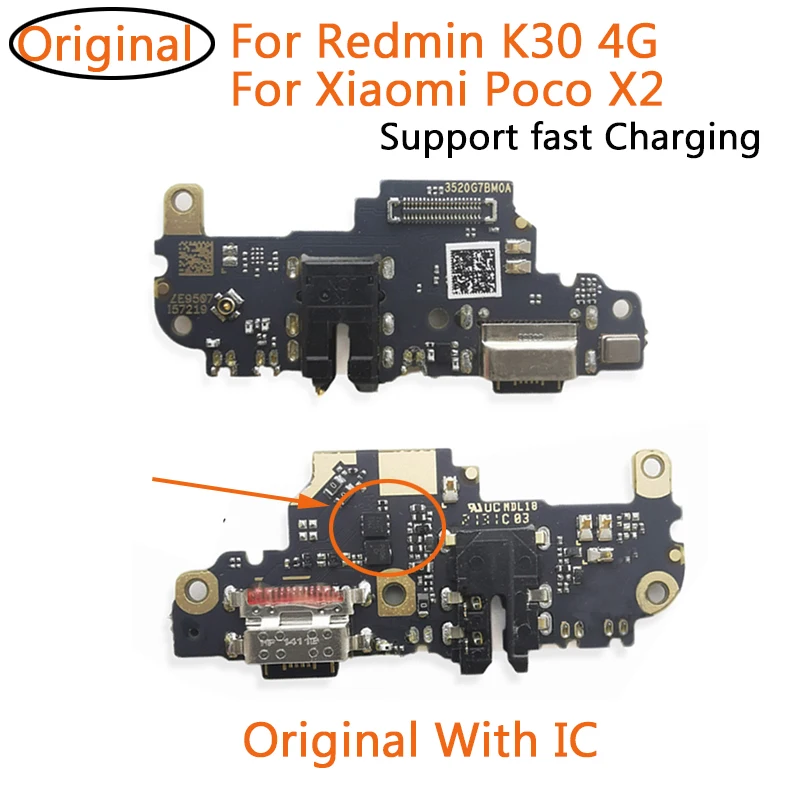 

Original For Xiaomi Poco X2 USB Charger Dock Port Connector Board Flex Cable With IC Fast Charging Replacement