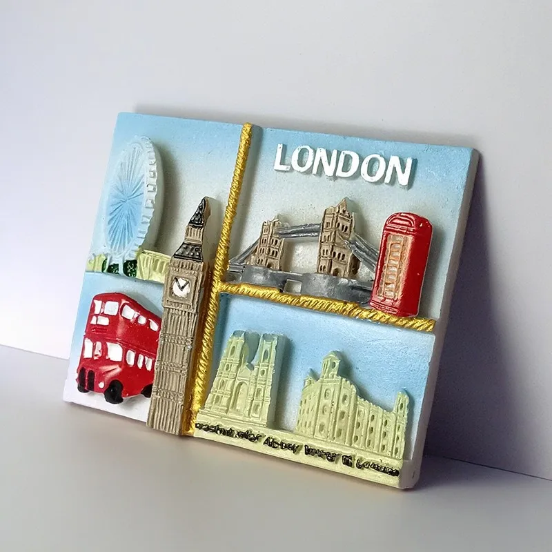 Europe UK London 3D refrigerator stickers fridge magnets tourist attractions refrigerator stickers souvenirs London handmade c magnetic fridge magnets magnetic sticker magnetic fridge stickers