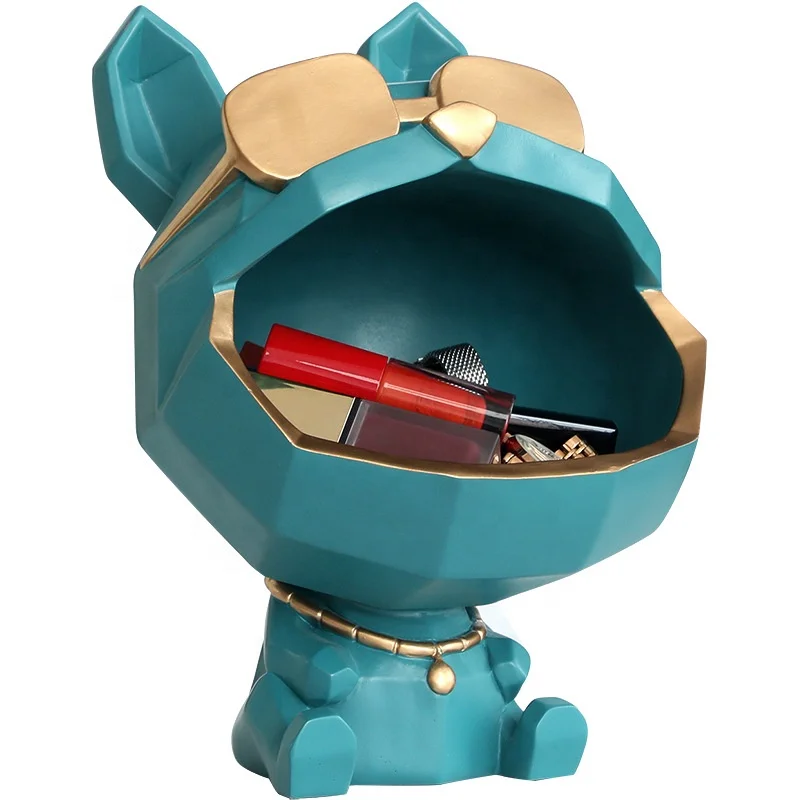 Nordic Light Luxury Porch Resin Key Storage Box Ornaments Desktop Decor Creative Living Room Desktop Decoration Tray