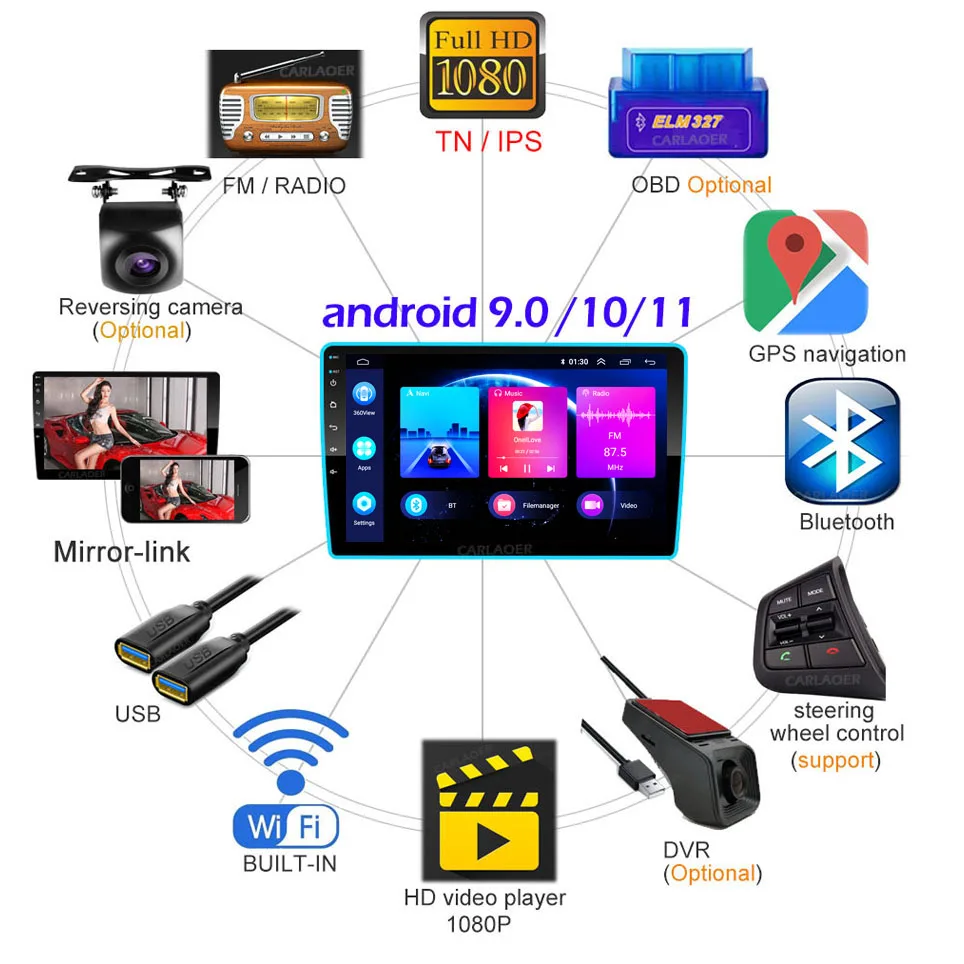 Radio con GPS para coche, reproductor Multimedia con Android, 2 Din, estéreo, para KIA RIO 4 IV FB x-line 3, 2017, 2018, 2020-2021, 2011-2016