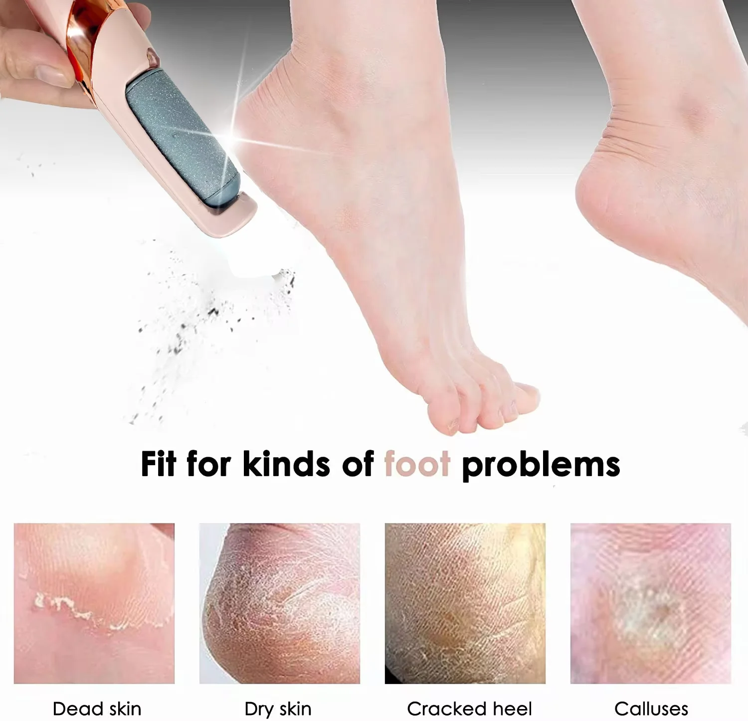 Electric Foot Pedicure Foot File Grinder Tools Sandpaper File Dead Skin Remover Repair Device Portable Feet Calluses Tool