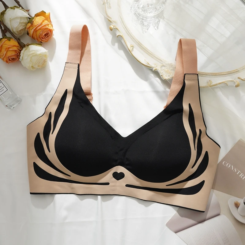 Women's Bra Small Breasts Gathered Up Soft Support Adjustable Nonsteel Sexy Underwear Anti-sagging Seamless Lift-up Bra 4