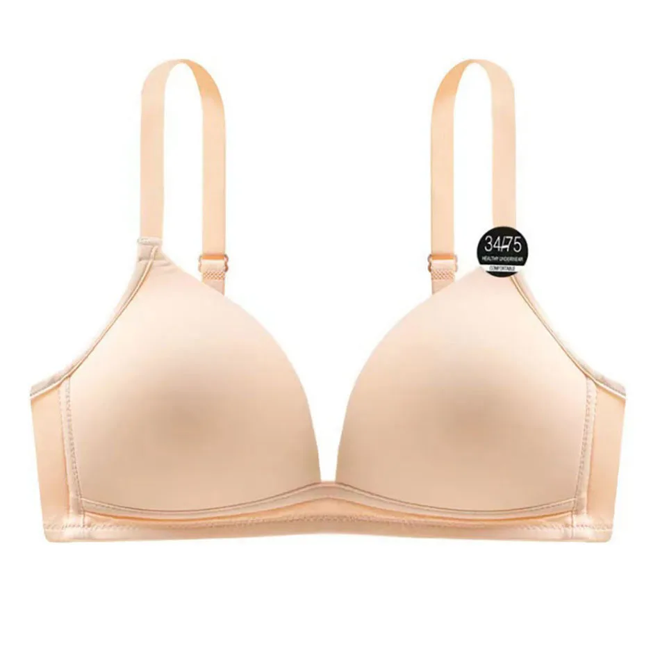 Slim Fit Comfortable Soft Adjustable and Non Removable Without Steel Ring Women Bra Daily Matching Women Bras 5