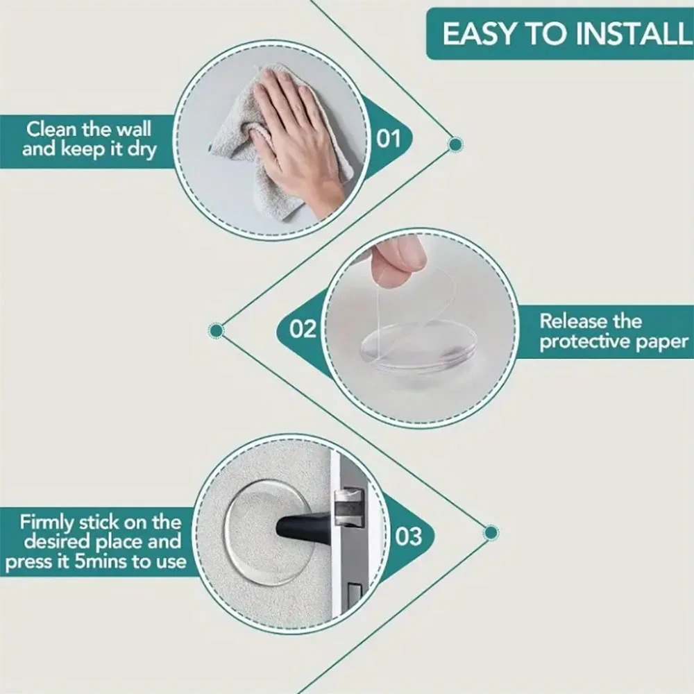 Door Stopper Silicone Door Stopper Door Stopper Bumpers Silicone Rubber Bumpers Silicone Door Sticker 6pcs Silicone Door Stopper Stickers Mute Anti-Shock Muffler Wall Protector Self-Adhesive Door Hand Bumper Protective Plug