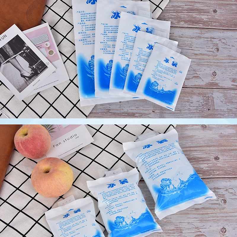 Reusable Gel Ice Pack Insulated Dry Cold Ice Pack Gel Cooling Bag Food Fresh