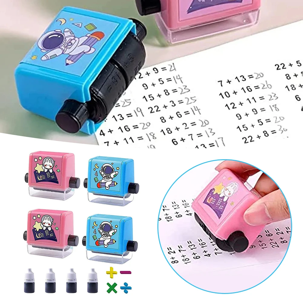 Mini Math Practice Roller Stamps Multiplication Division Roller Stamps For Children Kids