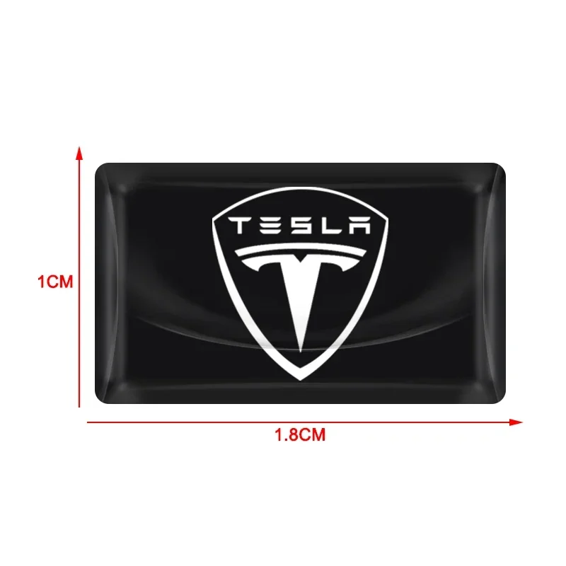 10Pc 3D Epoxy Badge Emblem Car Interior/Exterior Decorative Stickers for Tesla 3 S Model Y Model X Model M 2023 2024 Accessories 3