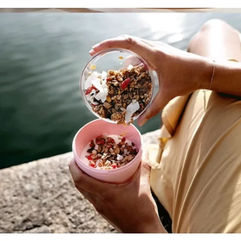 Creative Yogurt Cup Portable Lunch Cup Outdoors Travel Breakfast Cup Jar Yogurt Nut Keep Fresh Box 2